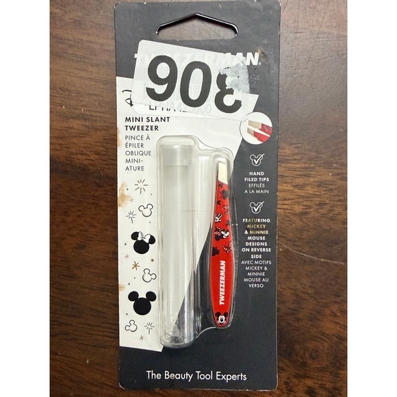 Tweezerman Disney Mickey Minnie Mouse Mini Slant Tweezer Red 1252-DS1R New - Picture 2 of 3